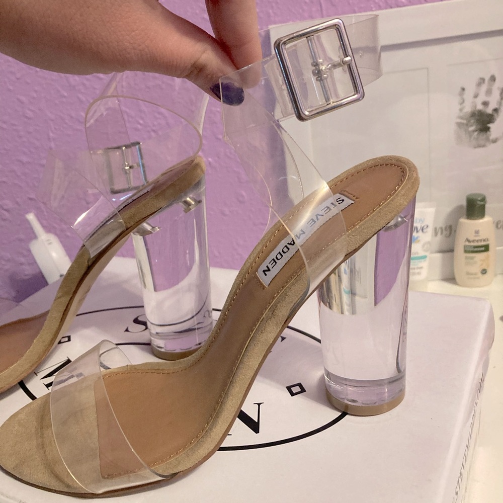 Clear Strappy Steve Madden Heels